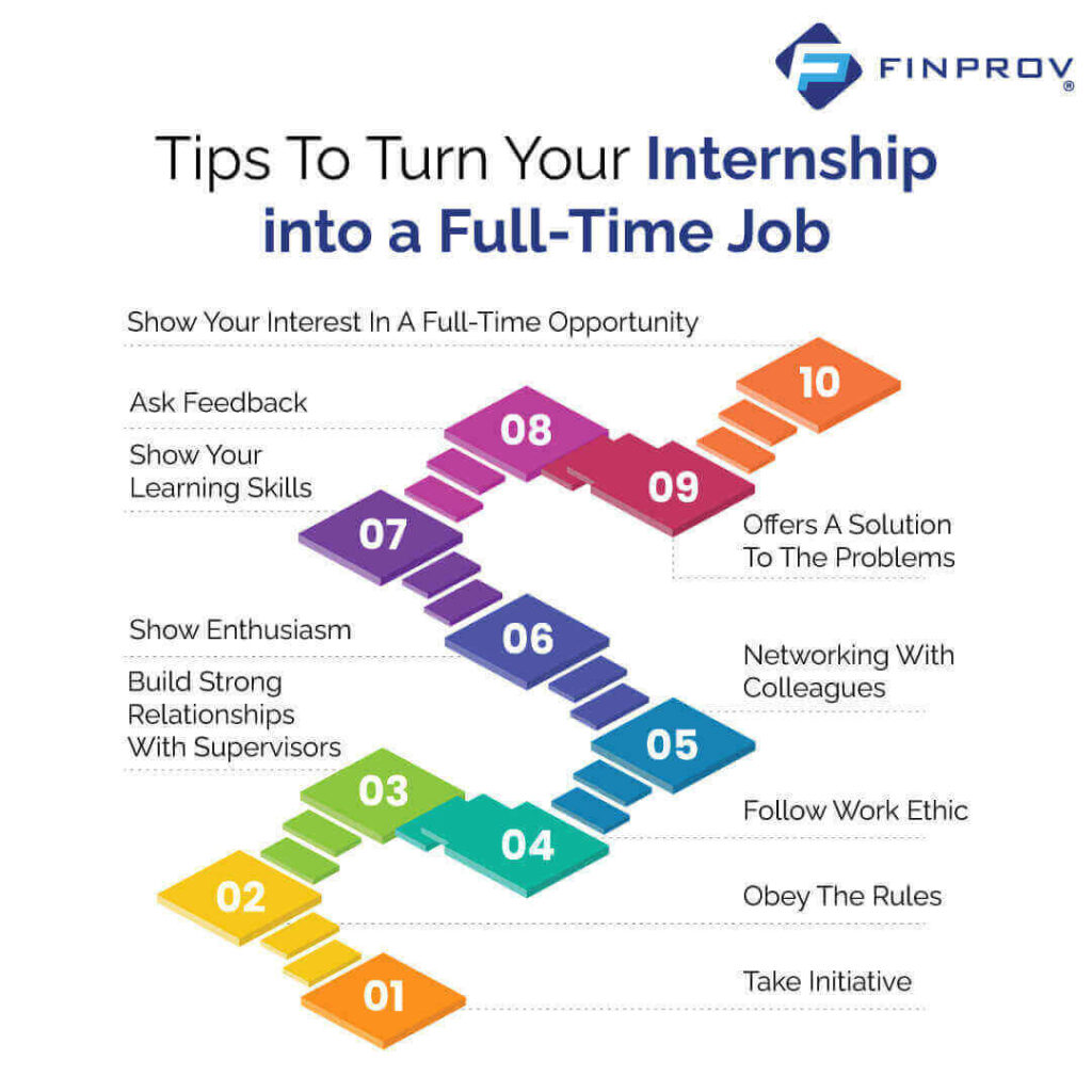 tips to turn your internship into full-time job