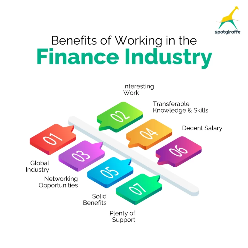 benefits of working in finance industry